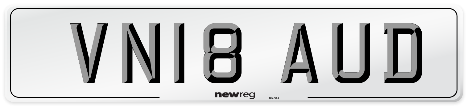 VN18 AUD Number Plate from New Reg